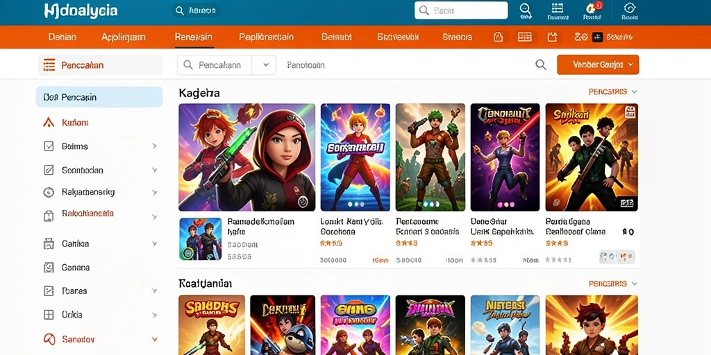 Tampilan antarmuka permainan yang menarik.